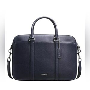 Coach Perry Slim Briefcase in Dark Blue